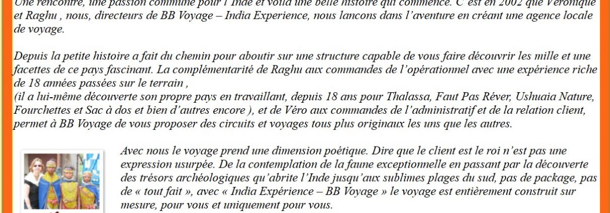 Expérience immersive en Inde