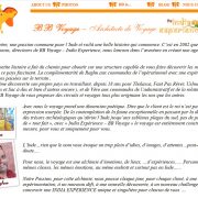 Premier site Internet BB Voyage créé en 2009 présentant notre vision du voyage en Inde. Premier site Internet BB Voyage créé en 2009 présentant notre vision du voyage en Inde.